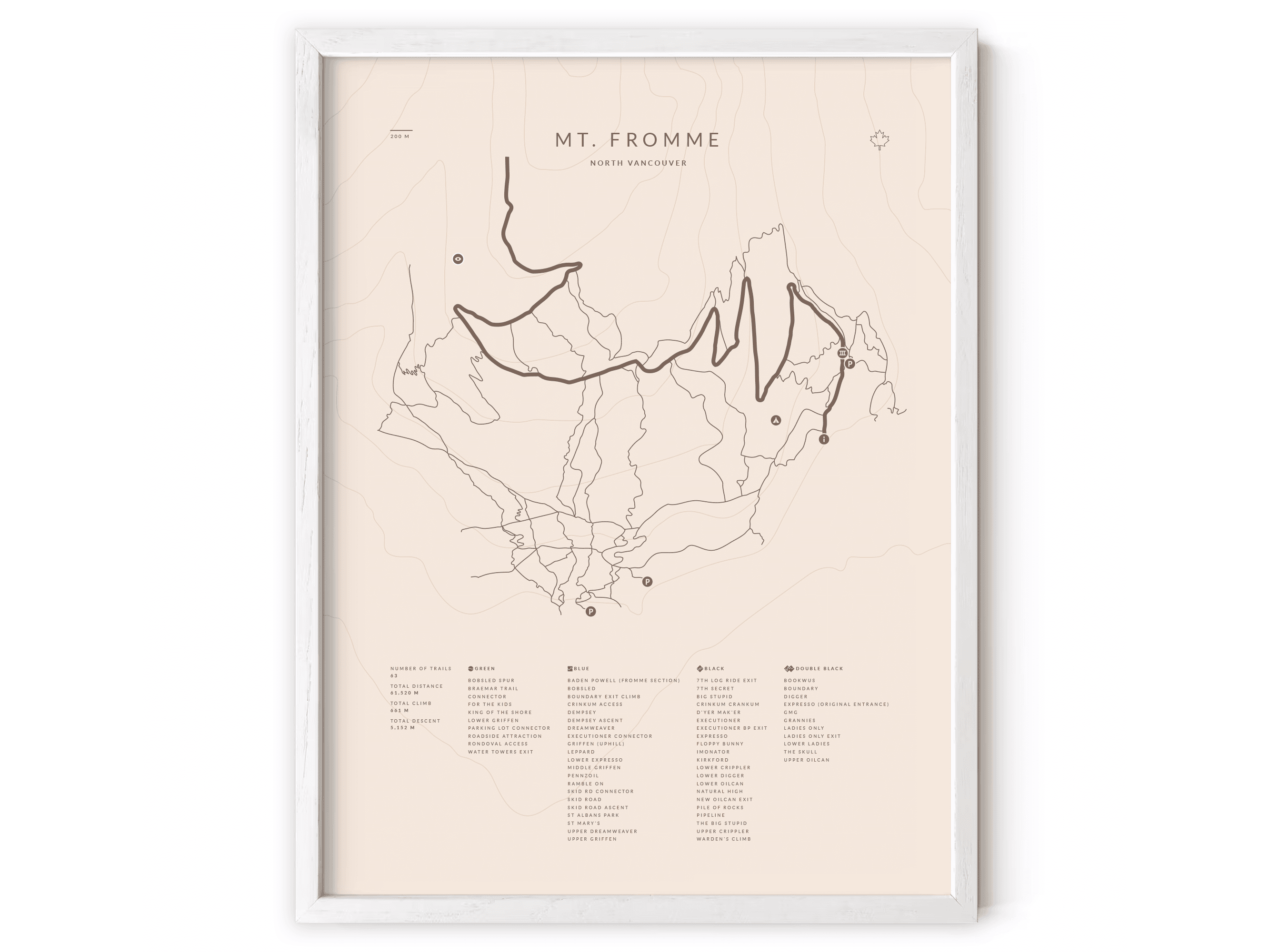 Mt. Fromme, Beige poster